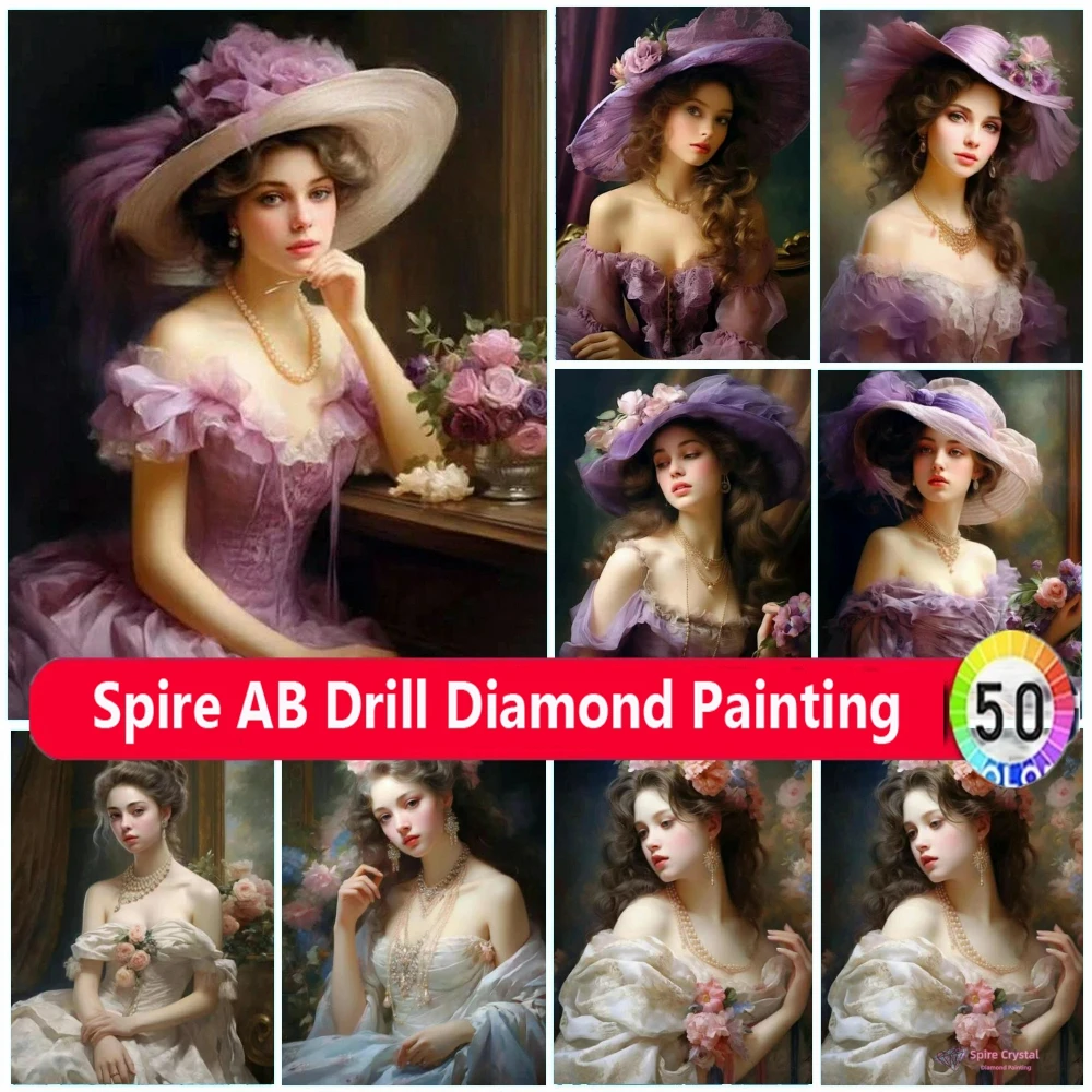 European Women Diy AB Diamond Painting New 2024 Kits Embroidery Mosaic Flower Girl Jewelry Cross Stitch Home Decor Crafts Gift
European Women Diy AB Diamond Painting New 2024 Kits Embroidery Mosaic Flower Girl Jewelry Cross Stitch Home Decor Crafts Gift