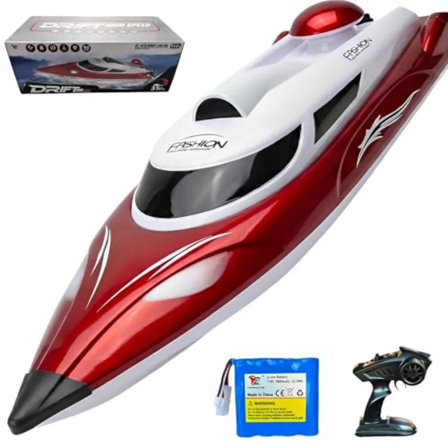 Outdoor water toy racing ship for pool and lake: ABS plastic, blue, 35+ KPH speed, 3000mAh battery, LED light
Outdoor water toy racing ship for pool and lake: ABS plastic, blue, 35+ KPH speed, 3000mAh battery, LED light