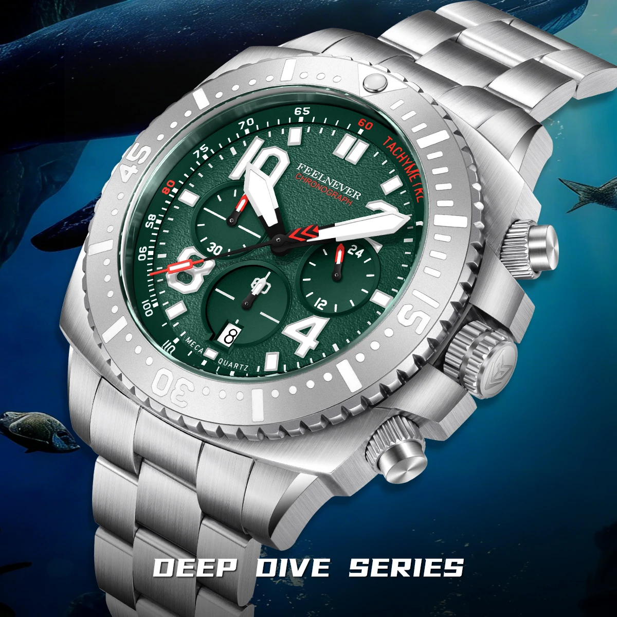 FeelNever Man Watch Professional Luxury Sapphire Glass Wristwatch Casual Sport Stainless Steel Waterproof Quartz Watches for Men
FeelNever Man Watch Professional Luxury Sapphire Glass Wristwatch Casual Sport Stainless Steel Waterproof Quartz Watches for Men