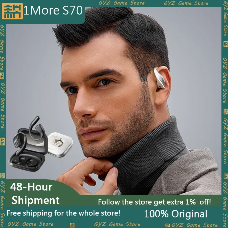 1MORE S70 Bluetooth 5.3 Headset In-Ear Hooked Sports Headset Run Comfortable Talking Noise Canceling IPX5 Waterproofing Custom
1MORE S70 Bluetooth 5.3 Headset In-Ear Hooked Sports Headset Run Comfortable Talking Noise Canceling IPX5 Waterproofing Custom