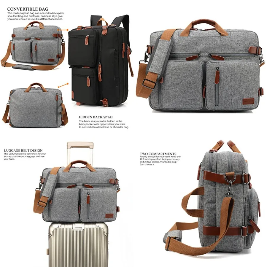 Convertible Backpack Messenger Shoulder bag Laptop Case Handbag Business Briefcase Multi-functional Travel Rucksack Fits Laptop
Convertible Backpack Messenger Shoulder bag Laptop Case Handbag Business Briefcase Multi-functional Travel Rucksack Fits Laptop