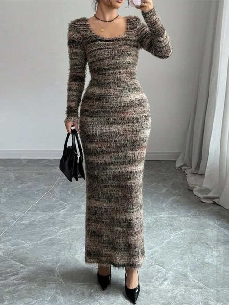 Dresses 2025 Woman Autumn New Slim Fit Slit Round Neck Dress Color Colorful Keep Warm Temperament Vestidos Long Sleeves Trendy
Dresses 2025 Woman Autumn New Slim Fit Slit Round Neck Dress Color Colorful Keep Warm Temperament Vestidos Long Sleeves Trendy
