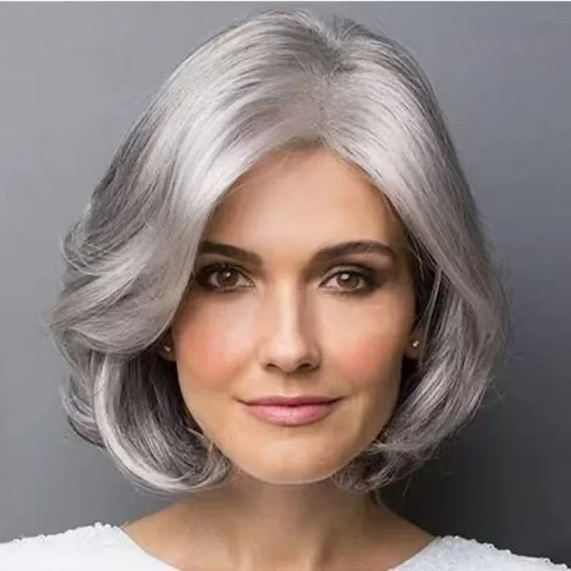 European American style women's , synthetic wigs for middle-aged elderly, short curly hair, granny gray and silver g
European American style women's , synthetic wigs for middle-aged elderly, short curly hair, granny gray and silver g