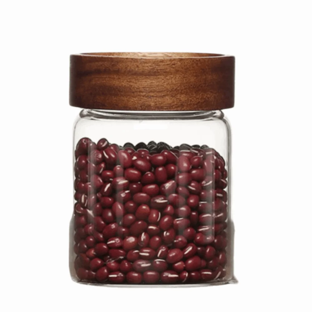 Screw Airtight Seal Glass Storage Jar Clear Glass Multi-Purpose Sealed Glass Jar Durable with Wood Lid Food Storage Canisters
Screw Airtight Seal Glass Storage Jar Clear Glass Multi-Purpose Sealed Glass Jar Durable with Wood Lid Food Storage Canisters