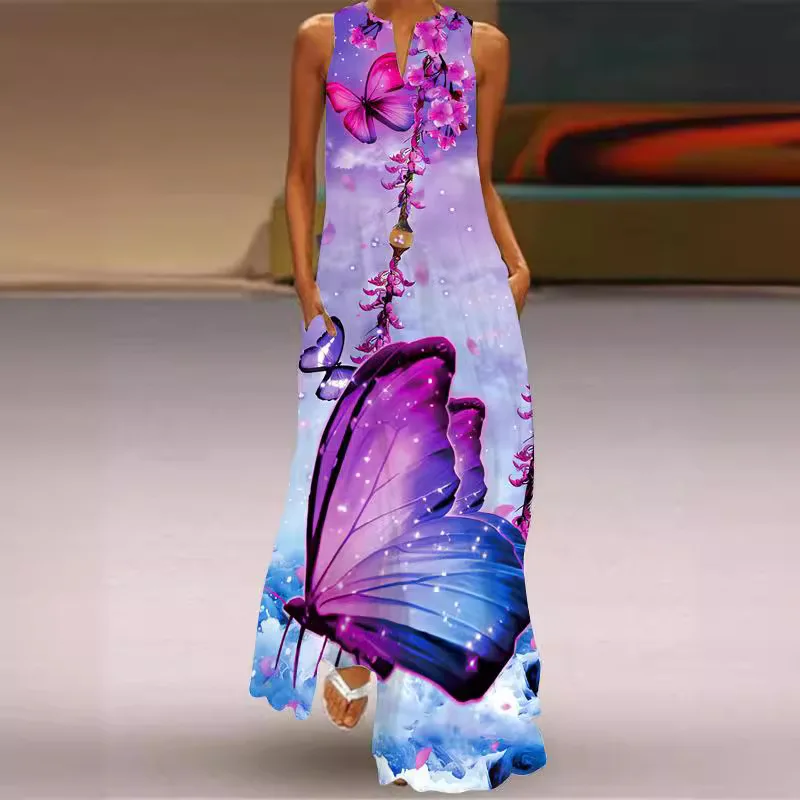 Women's 2024 New Spring/Summer Fashion Retro Printed Sexy Insert Pocket Long Dress V-neck Sleeveless Women's Dress Lenceria Y2k
Women's 2024 New Spring/Summer Fashion Retro Printed Sexy Insert Pocket Long Dress V-neck Sleeveless Women's Dress Lenceria Y2k