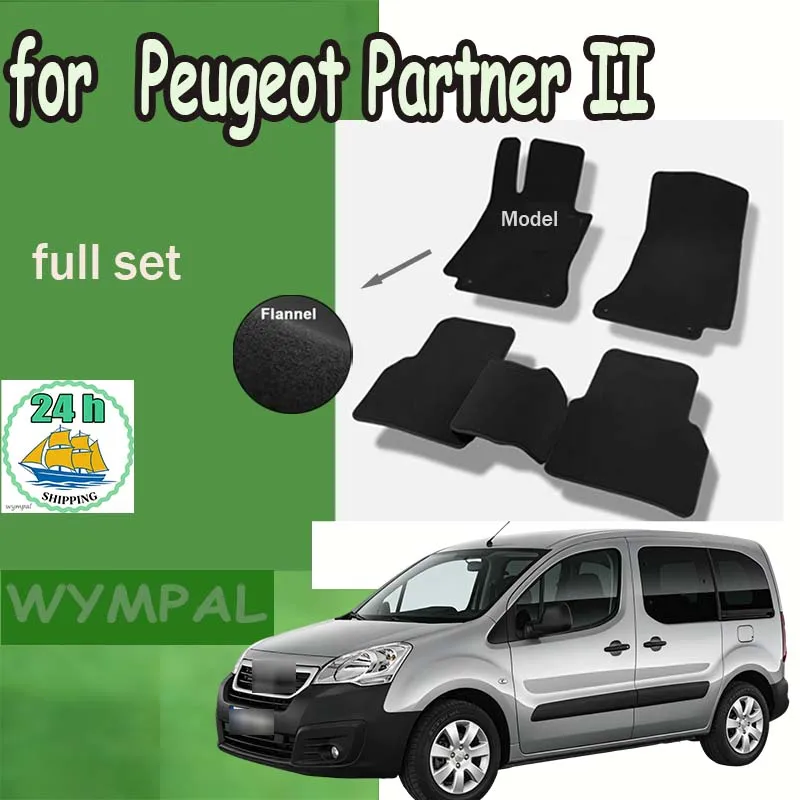 Flannel Velour front rugs for Peugeot Partner II kombivan, Tepee 5-seater (2008-2018) -Black
Flannel Velour front rugs for Peugeot Partner II kombivan, Tepee 5-seater (2008-2018) -Black