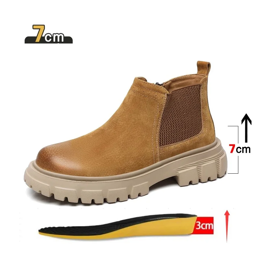 Height-Increasing Men's High-Top Suede Outdoor Casual Work Boots Zipper Thick Sole Chelsea Boots
Height-Increasing Men's High-Top Suede Outdoor Casual Work Boots Zipper Thick Sole Chelsea Boots