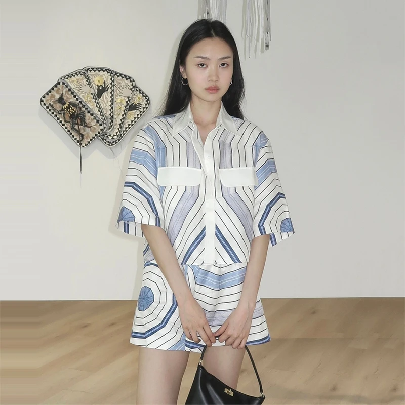 MaSande Geometric Print ort Pants Women's Casual Straight Leg Pants Summer 2025 Faion Trend ket Detail l Waist
MaSande Geometric Print ort Pants Women's Casual Straight Leg Pants Summer 2025 Faion Trend ket Detail l Waist