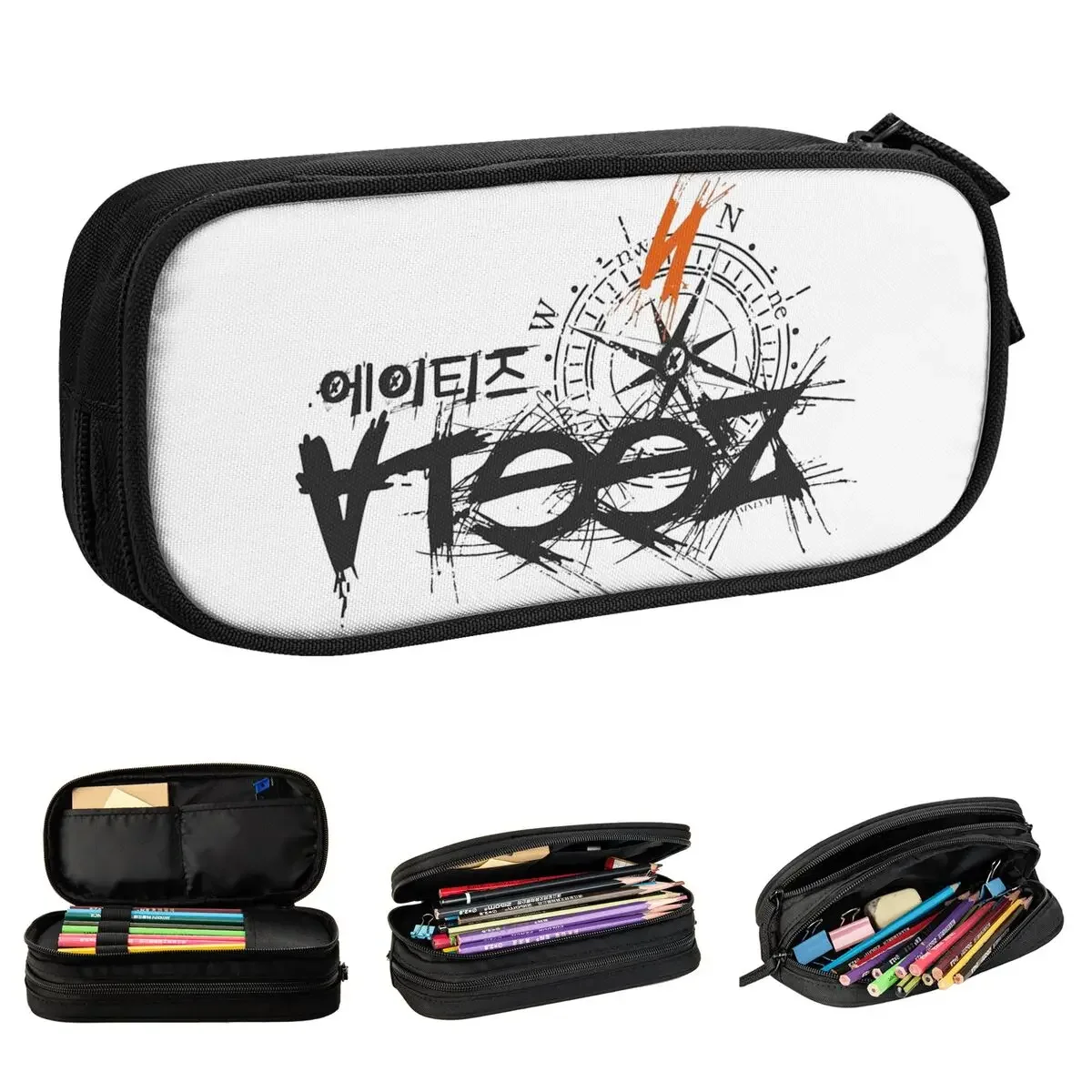 New ATEEZ Graffiti Design Pencil Case KPOP Pencilcases Pen Box for Student Big Capacity Bag Students School Gifts Stationery
New ATEEZ Graffiti Design Pencil Case KPOP Pencilcases Pen Box for Student Big Capacity Bag Students School Gifts Stationery