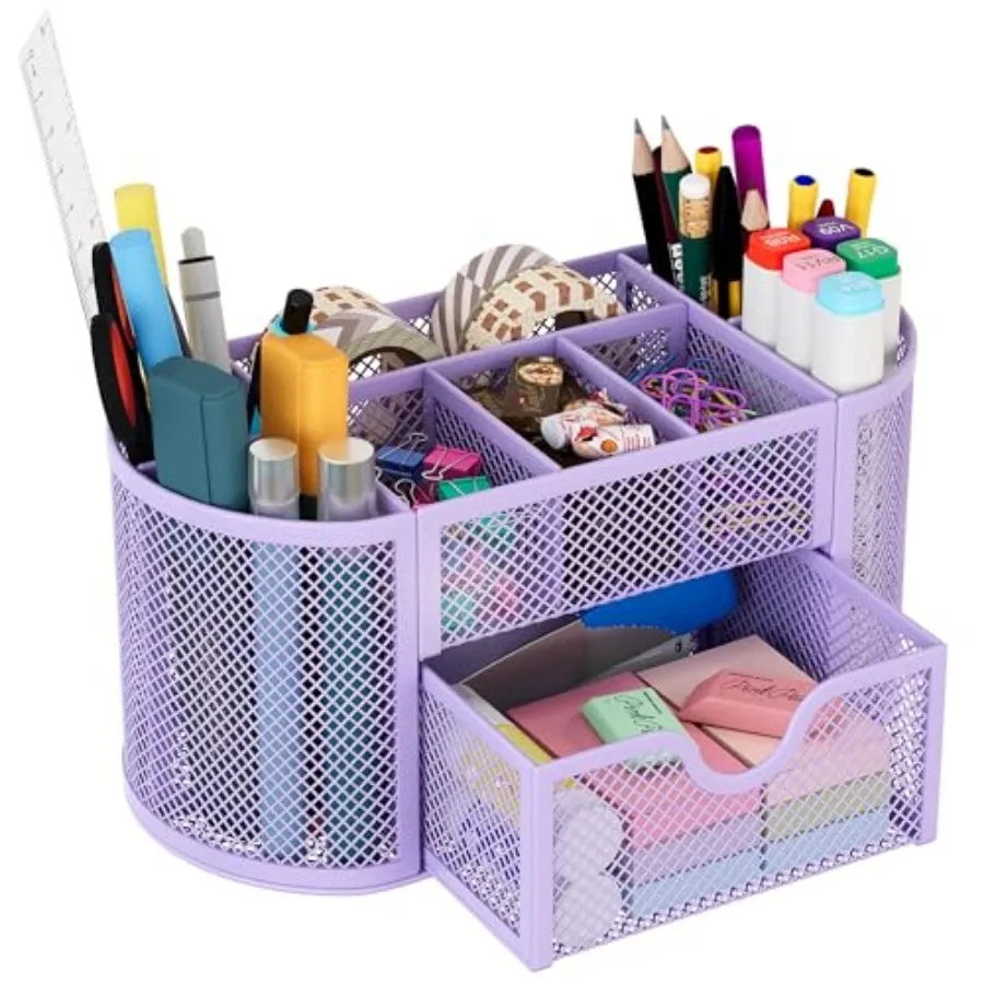 Mesh Pen Holder Desk Organizer with Drawer Stationery Supplies Organizer for Dorm School 9 Compartments Workspace Desk Accessor
Mesh Pen Holder Desk Organizer with Drawer Stationery Supplies Organizer for Dorm School 9 Compartments Workspace Desk Accessor