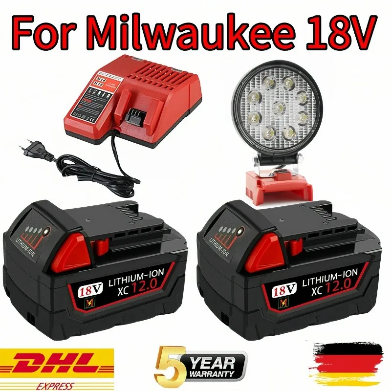 Original For Milwaukee M1818V rechargeable lithium-ion battery M18B6 6000mAh,anti-counterfeiting label, Milwaukee tool battery
Original For Milwaukee M1818V rechargeable lithium-ion battery M18B6 6000mAh,anti-counterfeiting label, Milwaukee tool battery