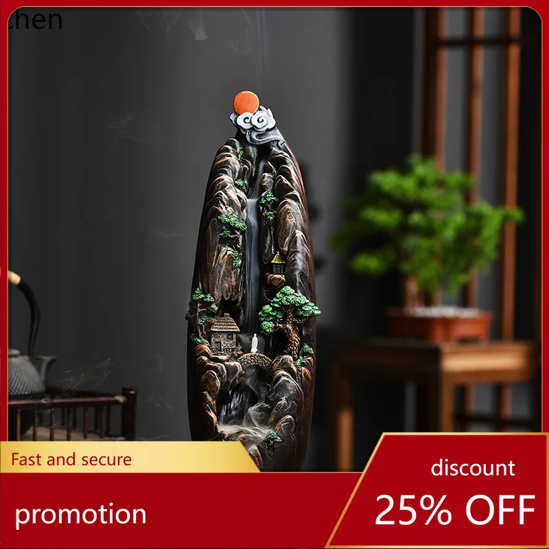 HXL Backflow Incense Burner, Creative Ornament with Mountain and Water Motif, Aromatherapy Tea Ceremony Incense Burner
HXL Backflow Incense Burner, Creative Ornament with Mountain and Water Motif, Aromatherapy Tea Ceremony Incense Burner