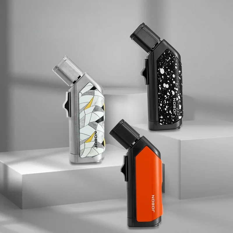 JOBON Portable Cigar Lighter 360° Use Four Strong Blue Flame 1300°C Torch Turbine Jet Windproof Lighter Cigar Cutter Men's Gift
JOBON Portable Cigar Lighter 360° Use Four Strong Blue Flame 1300°C Torch Turbine Jet Windproof Lighter Cigar Cutter Men's Gift