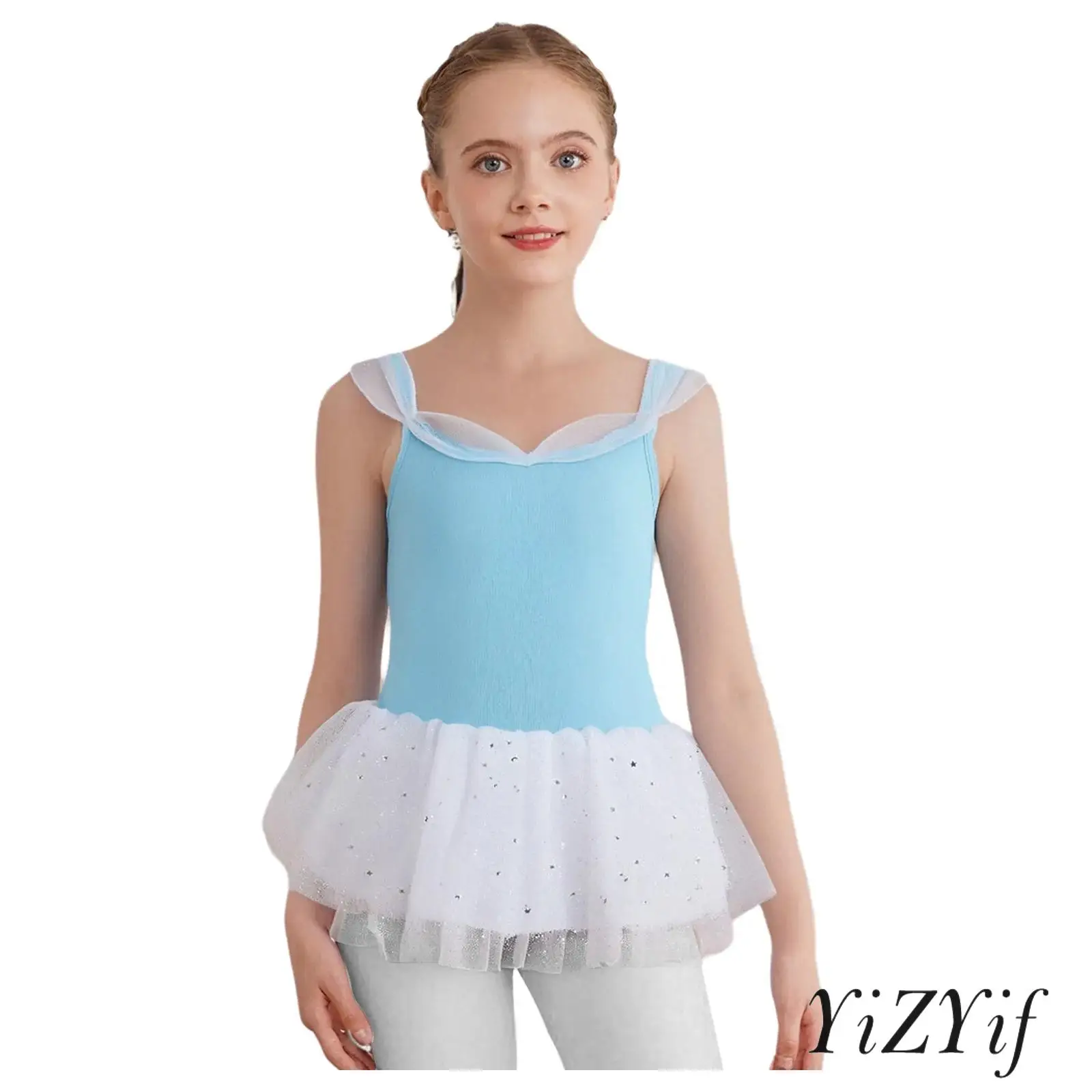 Kids Girls Ballet Dance Set Sleeveless Straps Butterfly Back Leotard with Shiny Sequins Tulle Tutu Skirt Themed Events Dancewear
Kids Girls Ballet Dance Set Sleeveless Straps Butterfly Back Leotard with Shiny Sequins Tulle Tutu Skirt Themed Events Dancewear