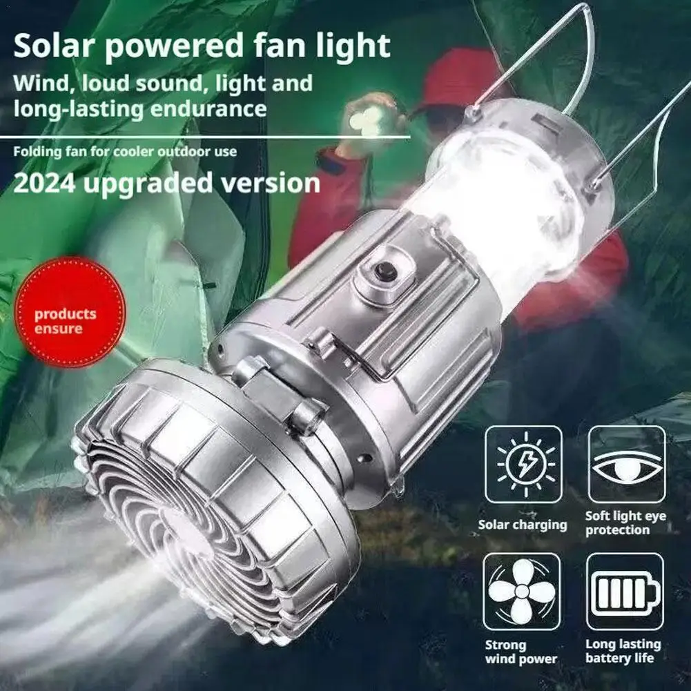 Portable Camping Lanterns Electric Fan 1500mAh LED Solar Power Hanging Tent Rechargeable Outdoor Emergency Lamp with Fan
Portable Camping Lanterns Electric Fan 1500mAh LED Solar Power Hanging Tent Rechargeable Outdoor Emergency Lamp with Fan
