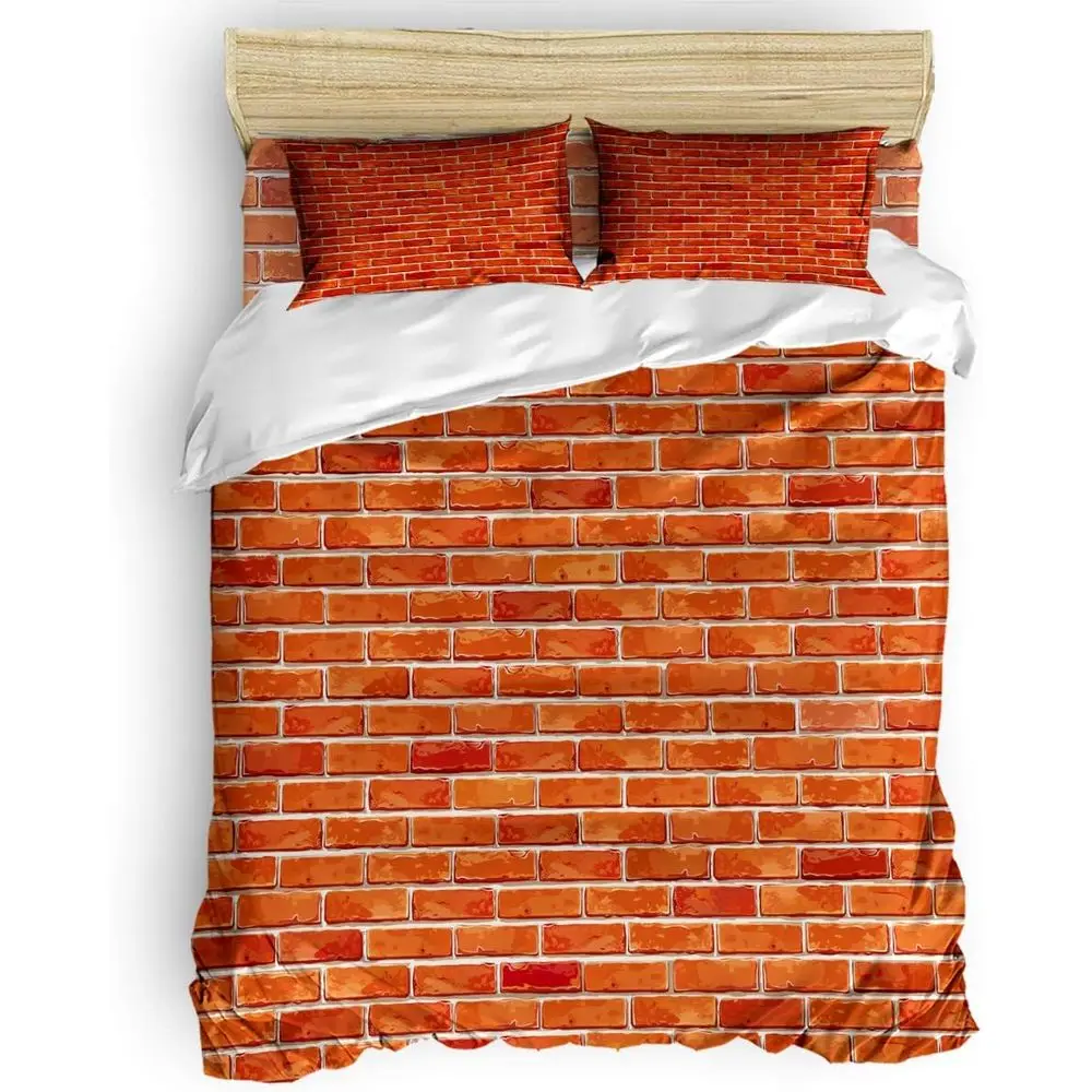Duvet Cover Set 4 Piece King Size - Sot Bed Sheets, lat Sheet, and Pillow Covers - Ideal or Children and Adults - Red Brick Wall
Duvet Cover Set 4 Piece King Size - Sot Bed Sheets, lat Sheet, and Pillow Covers - Ideal or Children and Adults - Red Brick Wall