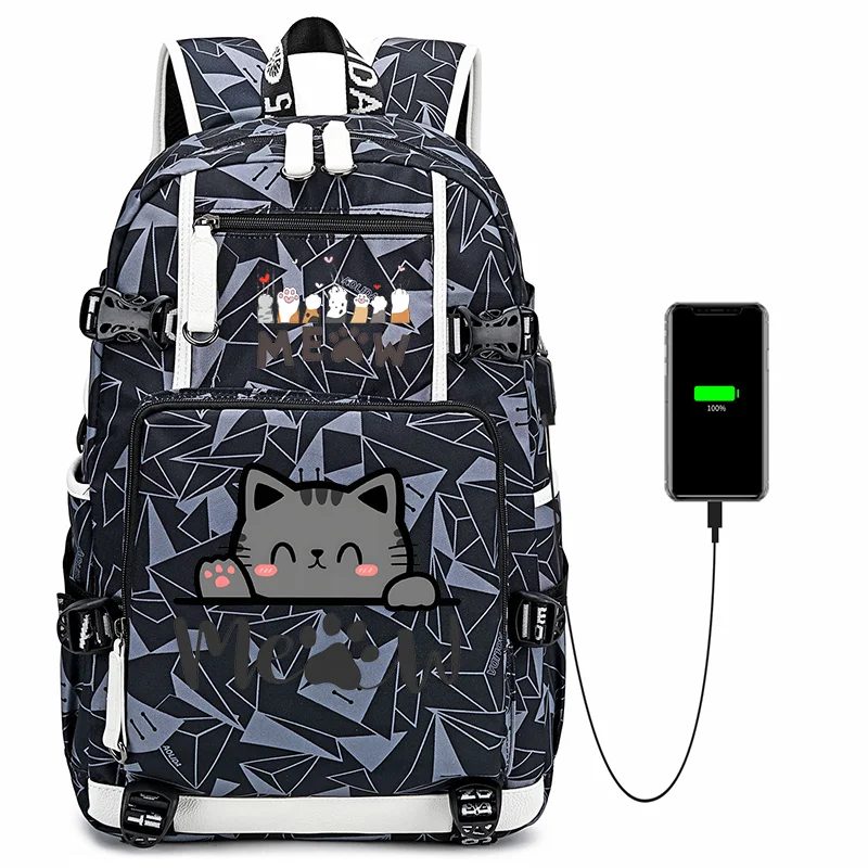 Рюкзак для студентов с рисунком кота Мяу, школьная сумка с USB-портом, 15,6-дюймовый рюкзак для ноутбука, сумки для женщин и мужчин, сумка для книг, рюкзак для школы, подарок
Рюкзак для студентов с рисунком кота Мяу, школьная сумка с USB-портом, 15,6-дюймовый рюкзак для ноутбука, сумки для женщин и мужчин, сумка для книг, рюкзак для школы, подарок