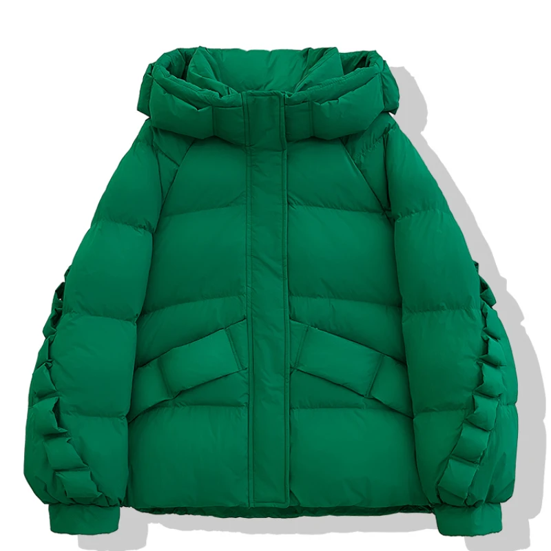 Women's Winter Thick Down Jackets Solid Color Simple Hooded Outerwear Windproof Thermal Snow Wear Office Lady Overcoat
Women's Winter Thick Down Jackets Solid Color Simple Hooded Outerwear Windproof Thermal Snow Wear Office Lady Overcoat