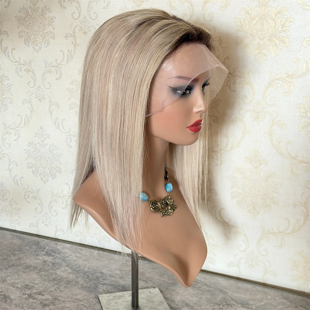 Straight Brazilian Virgin Hair Wig 13x4 Lace Front Wig HD Lace Golden Blonde Highlights Dark Roots Pre Plucked Glueless Wig
Straight Brazilian Virgin Hair Wig 13x4 Lace Front Wig HD Lace Golden Blonde Highlights Dark Roots Pre Plucked Glueless Wig
