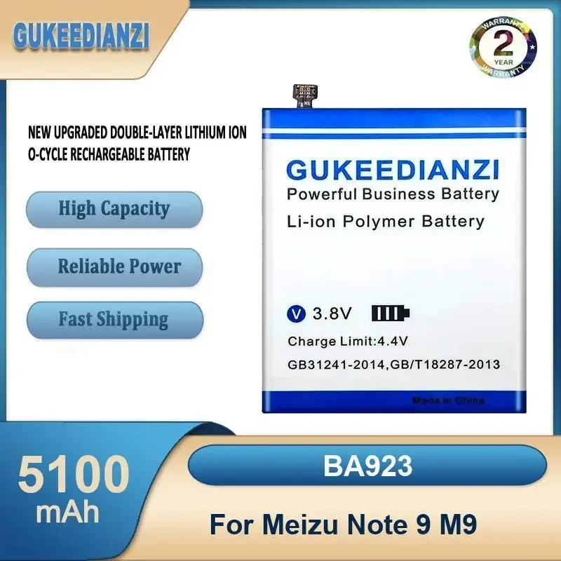 BA923 Аккумулятор большой емкости для мобильного телефона 5100 мАч для Meizu Note 9 M9
BA923 Аккумулятор большой емкости для мобильного телефона 5100 мАч для Meizu Note 9 M9