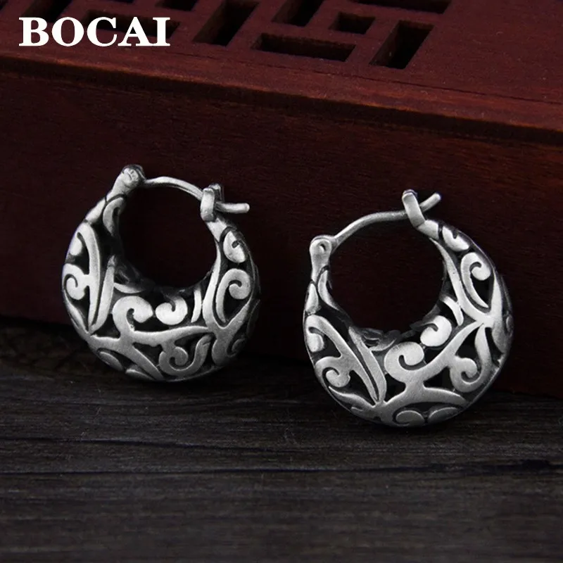 BOCAI оптовая продажа 100% S925 серебряные ювелирные изделия этнический стиль вырезанные узоры простые и благоприятные облака женские серьги для женщин
BOCAI оптовая продажа 100% S925 серебряные ювелирные изделия этнический стиль вырезанные узоры простые и благоприятные облака женские серьги для женщин