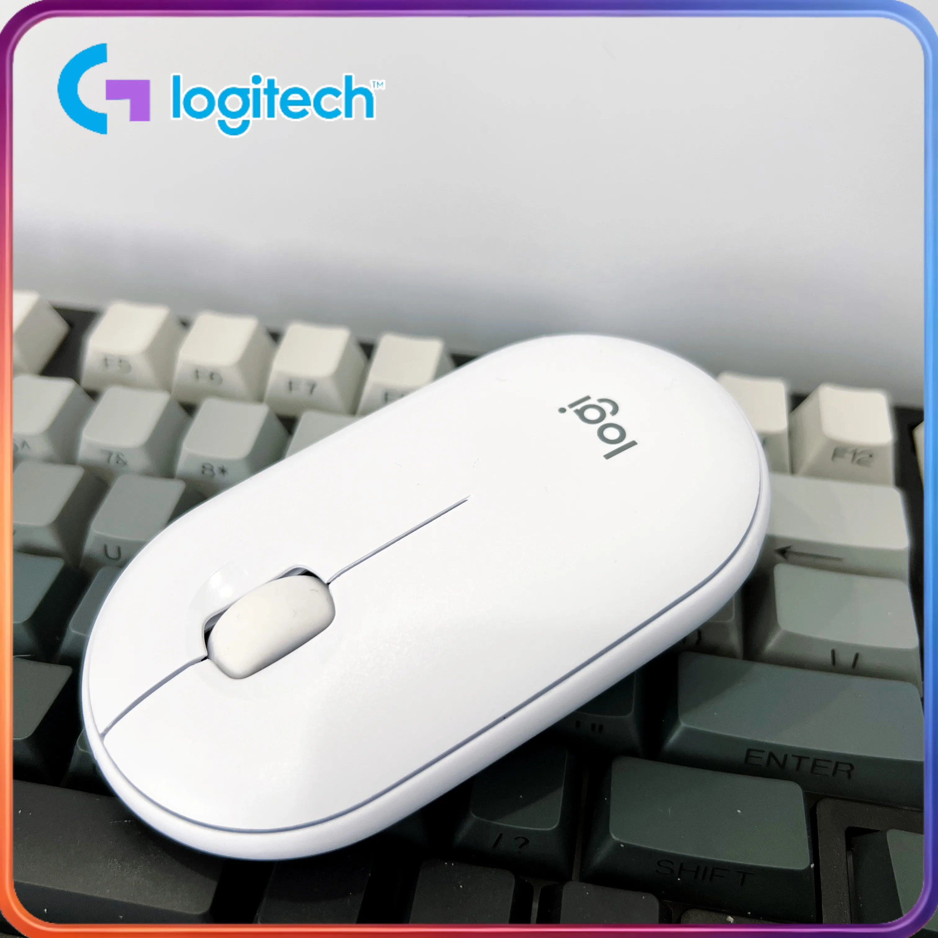 Logitech Pebble M350 High-Style Mouse: Slim, Lightweight, and Portable Office Gadget