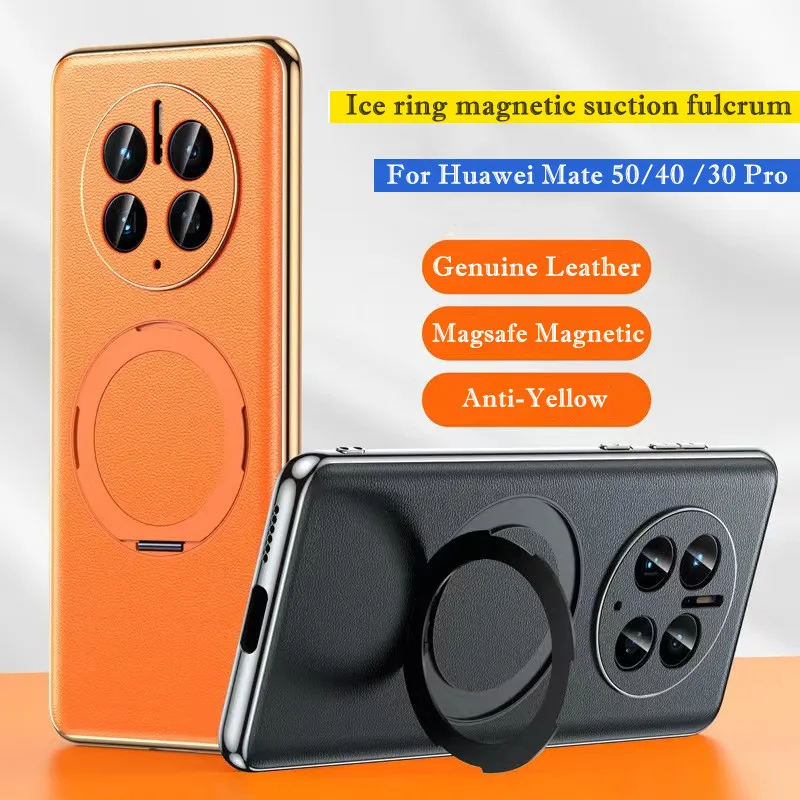 Magnetic Ring Holder Phone Shell For Magsafe Genuine Leather Case for Huawei Mate 60 50 40 Pro Luxury Full Lens Protection Cover
Magnetic Ring Holder Phone Shell For Magsafe Genuine Leather Case for Huawei Mate 60 50 40 Pro Luxury Full Lens Protection Cover