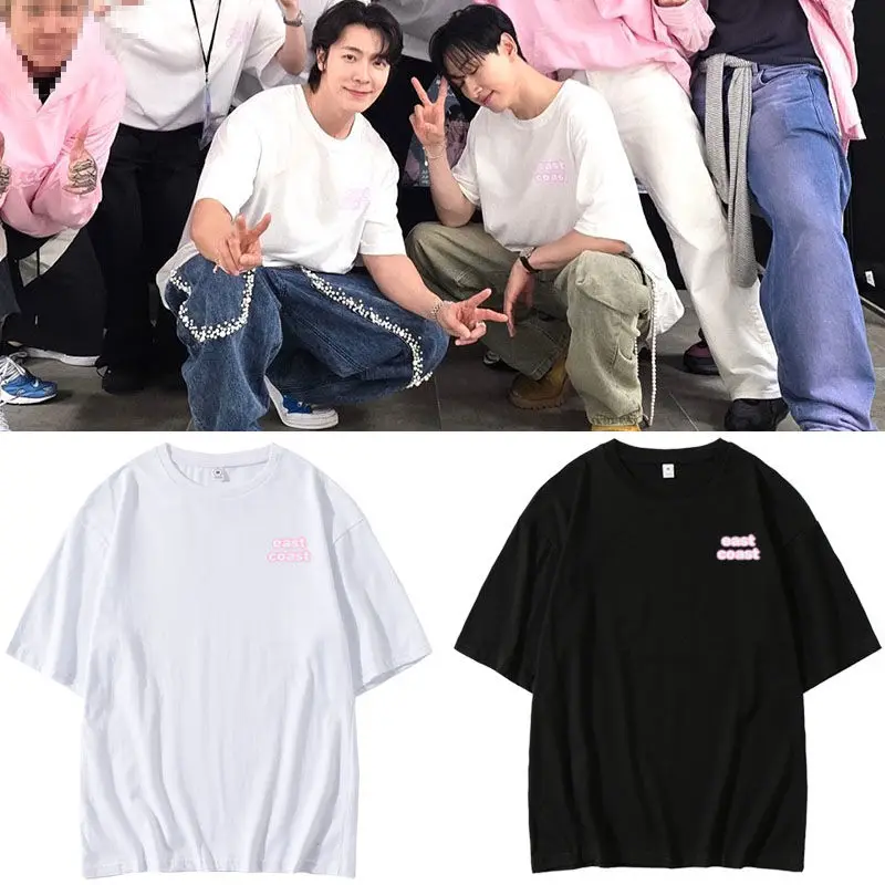 SJ-D&E Super Junior Donghae & Eunhyuk Concert EAST COAST Same T-shirt for Fans Summer Tops for Fans Print Short Sleeve Tee
SJ-D&E Super Junior Donghae & Eunhyuk Concert EAST COAST Same T-shirt for Fans Summer Tops for Fans Print Short Sleeve Tee