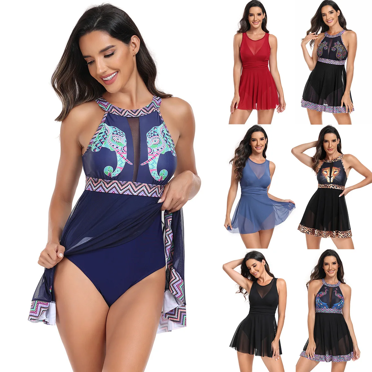 New One Piece Swimsuit Women's European and American Sports Large Mesh Skirt Bikini Swimsuit Cover Ups for Swimwear Women
New One Piece Swimsuit Women's European and American Sports Large Mesh Skirt Bikini Swimsuit Cover Ups for Swimwear Women
