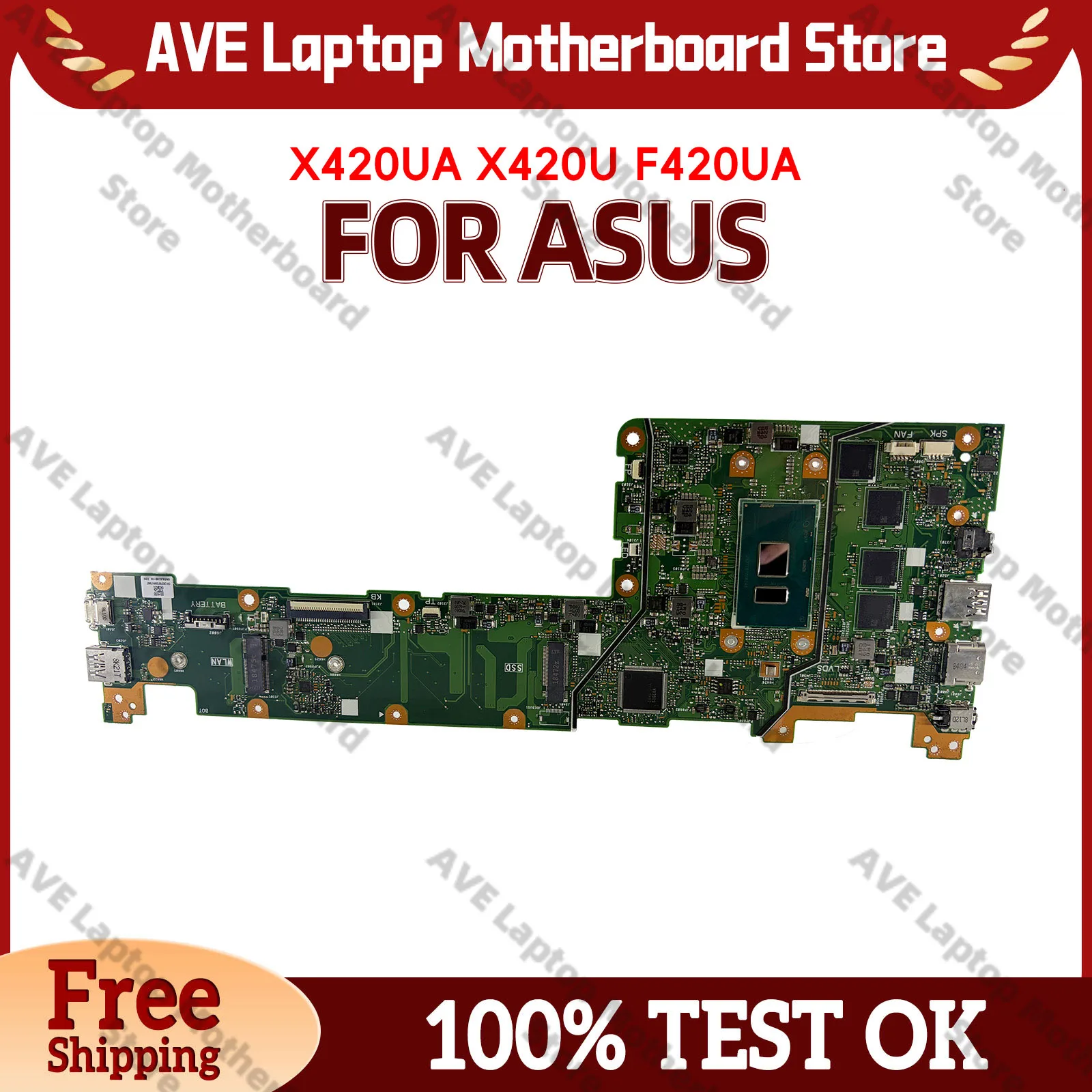 X420U X420UA Notebook Mainboard For ASUS VivoBook X420UA Y406UA Laptop Motherboard With I3 I5 I7 CPU 100% tests OK fast shipping
X420U X420UA Notebook Mainboard For ASUS VivoBook X420UA Y406UA Laptop Motherboard With I3 I5 I7 CPU 100% tests OK fast shipping