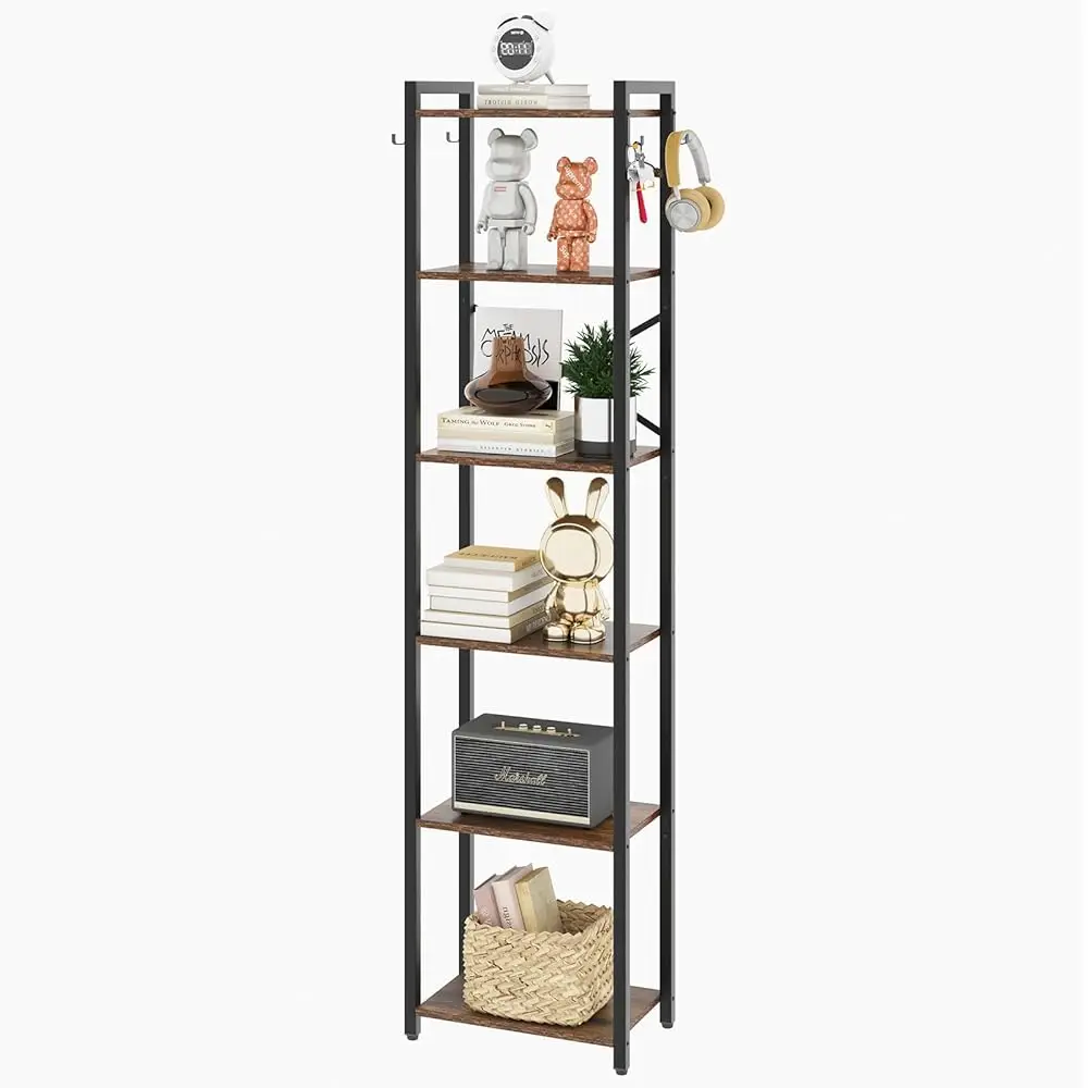 Bookshelf, 6-Tier Ladder Shelf Organizer, Narrow Shelving Unit, Corner Storage Racks, Large Acity Bookcase, For Home Office
Bookshelf, 6-Tier Ladder Shelf Organizer, Narrow Shelving Unit, Corner Storage Racks, Large Acity Bookcase, For Home Office