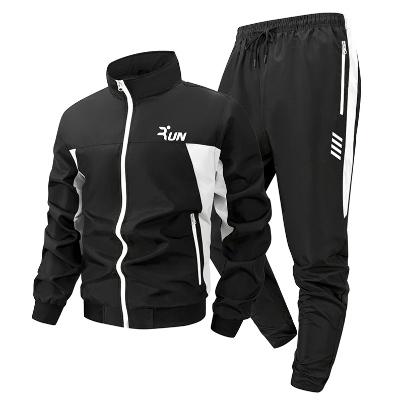 Run Letter Print Colorblock Tracksuit for Men 2 Piece Sportsuits Athletic Jacket Coat Outwear Pants Trousers with Zipper Pocket
Run Letter Print Colorblock Tracksuit for Men 2 Piece Sportsuits Athletic Jacket Coat Outwear Pants Trousers with Zipper Pocket