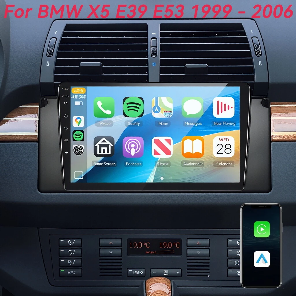Автомагнитола с мультимедиа и видеоплеером на Android 16 для BMW X5 E39 E53 1999-2006, стереосистема с навигацией GPS, поддержка Carplay, Auto, BT
Автомагнитола с мультимедиа и видеоплеером на Android 16 для BMW X5 E39 E53 1999-2006, стереосистема с навигацией GPS, поддержка Carplay, Auto, BT