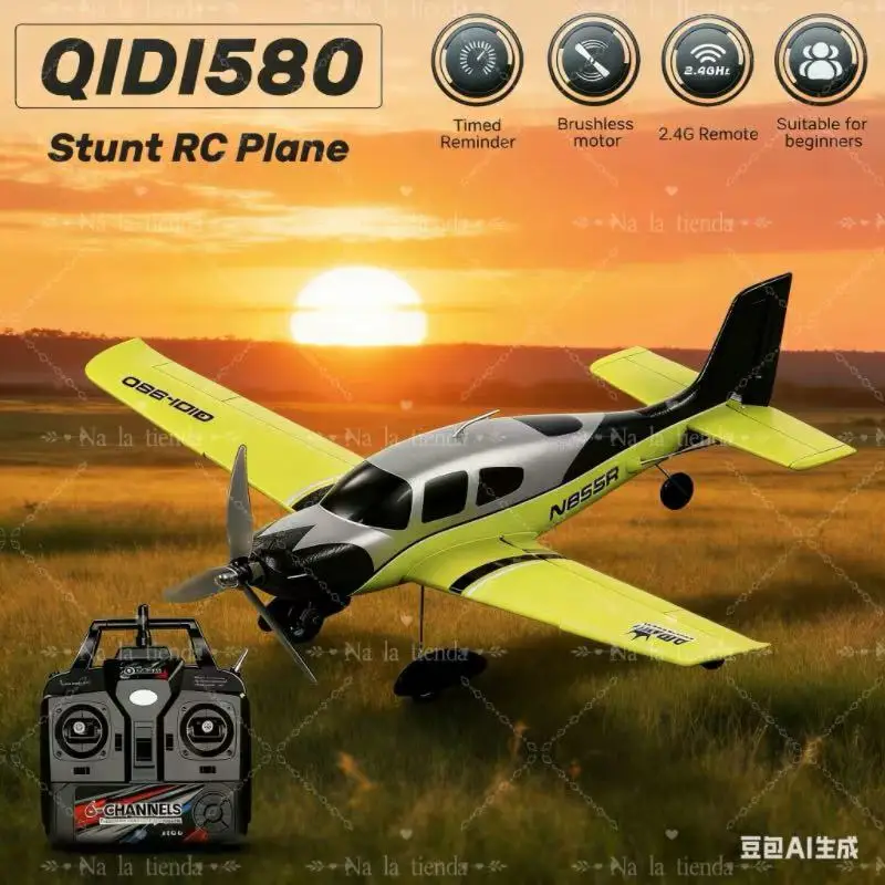 QIDI580 Stunt RC Планер Самолет 4CH 2,4G Бесщеточный самолет с дистанционным управлением из пенопласта EPP Модель самолета с фиксированным крылом Игрушки для детей 3
QIDI580 Stunt RC Планер Самолет 4CH 2,4G Бесщеточный самолет с дистанционным управлением из пенопласта EPP Модель самолета с фиксированным крылом Игрушки для детей 3