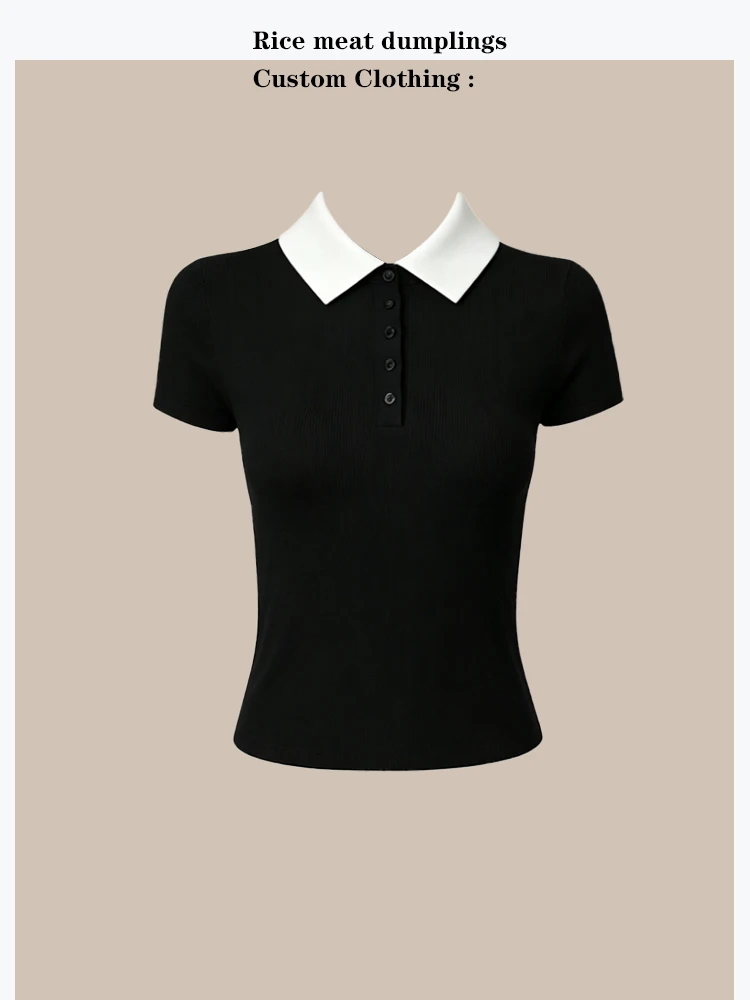 Miu Style College Preppy Color Block Neck Short Sleeve Knitted Slim Fit Commute Top Women's Soft Korean Fashion T-Shirt
Miu Style College Preppy Color Block Neck Short Sleeve Knitted Slim Fit Commute Top Women's Soft Korean Fashion T-Shirt