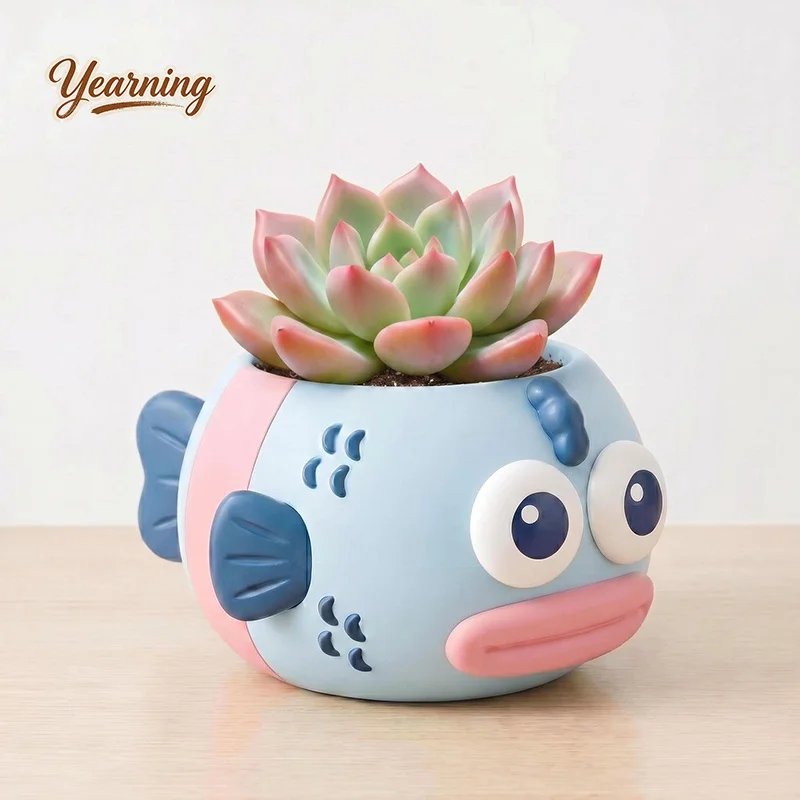 Cute Ugly Fish Cartoon Succulent Pot Creative Resin Desktop Ornament Girly Ins Style Green Plant Planter
Cute Ugly Fish Cartoon Succulent Pot Creative Resin Desktop Ornament Girly Ins Style Green Plant Planter