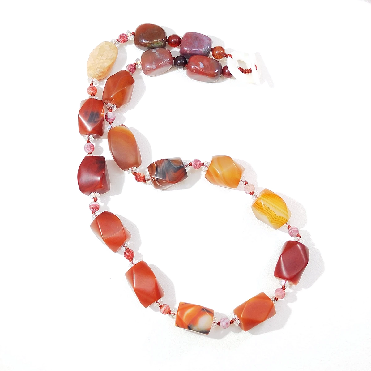 Lii Ji Real Stone Brown Agate Crystal Necklace 63cm Stock Sale Women Jewelry Gift
Lii Ji Real Stone Brown Agate Crystal Necklace 63cm Stock Sale Women Jewelry Gift