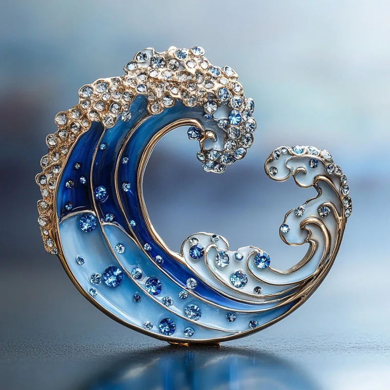 XZ high-end design blue wave brooch niche exquisite wave pin clothing accessories holiday gifts
XZ high-end design blue wave brooch niche exquisite wave pin clothing accessories holiday gifts