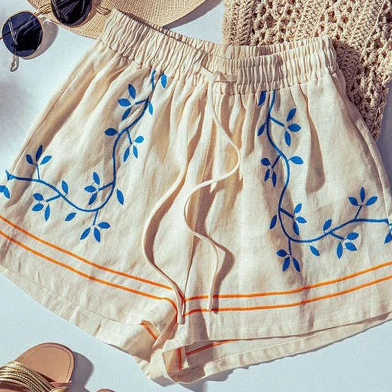 Summer Linen Loose Women's Shorts Casual Straight Short Pants Harajuku Elastic Waist Wide Leg Knee Length Shorts Women
Summer Linen Loose Women's Shorts Casual Straight Short Pants Harajuku Elastic Waist Wide Leg Knee Length Shorts Women
