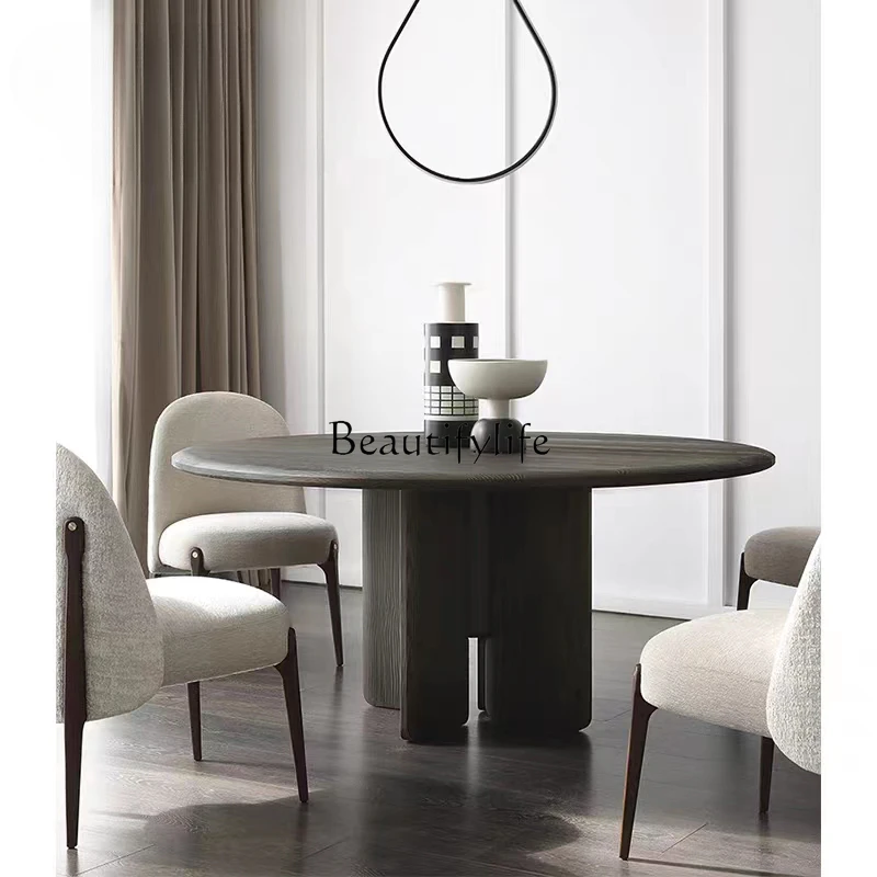 Chinese Style Solid Wood Simplicity Dining Table Nordic Retro round Dining Table Minimalist Small Apartment round Table
Chinese Style Solid Wood Simplicity Dining Table Nordic Retro round Dining Table Minimalist Small Apartment round Table