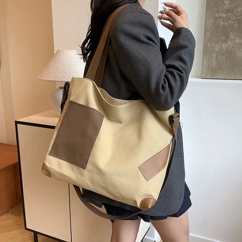 Korean version large capacity single shoulder women's canvas bag 2024 new lazy style crossbody tote bag canvas bag
Korean version large capacity single shoulder women's canvas bag 2024 new lazy style crossbody tote bag canvas bag