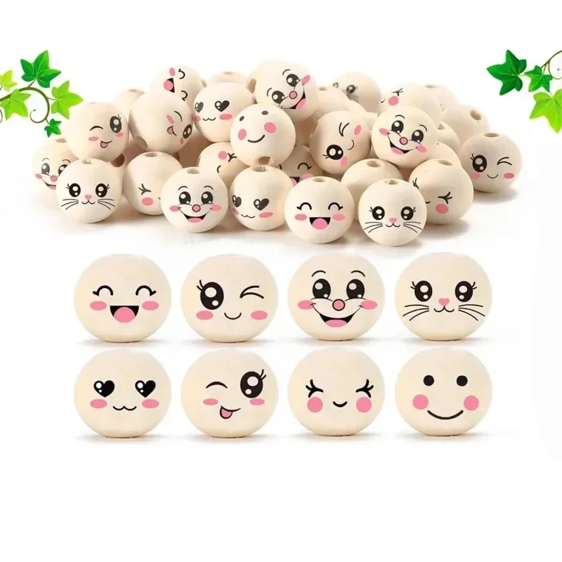 2026-High Quality 12 Styles Wooden Beads with Face 20 mm Smile Face Wooden Bead Natural Wood Beads Round with Hole Pack of 80
2026-High Quality 12 Styles Wooden Beads with Face 20 mm Smile Face Wooden Bead Natural Wood Beads Round with Hole Pack of 80