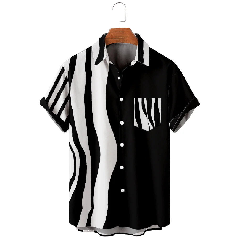 Casual Shirts for Men Black and White Patchwork Fluid Print Shirts Short Sleeve Summer Beach Vacation Tops Breathable
Casual Shirts for Men Black and White Patchwork Fluid Print Shirts Short Sleeve Summer Beach Vacation Tops Breathable