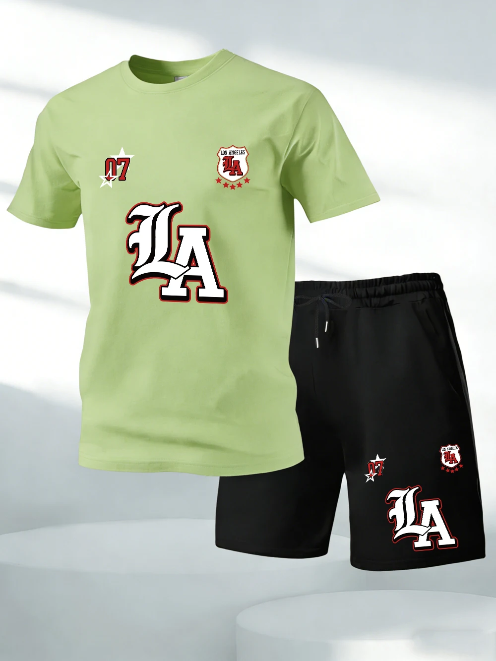 Two Pieces Set Large Letters Creative Prints Cotton T-Shirts Pants Mens Soft O-Neck Oversized Tops High Waisted Pocket Shorts
Two Pieces Set Large Letters Creative Prints Cotton T-Shirts Pants Mens Soft O-Neck Oversized Tops High Waisted Pocket Shorts