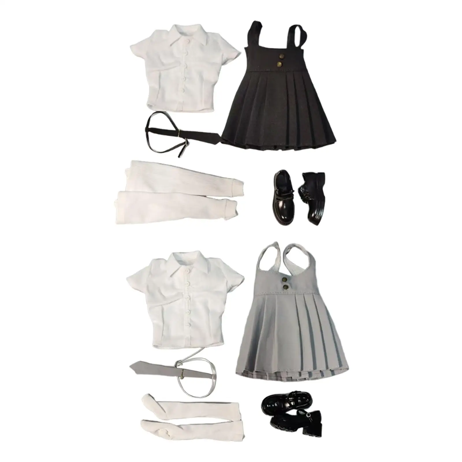 1/6 Scale Suspender Skirt Outfit Tie and Shoes Fashion Doll Clothes Dress up for 12 inch Female Figures Accessory Costume
1/6 Scale Suspender Skirt Outfit Tie and Shoes Fashion Doll Clothes Dress up for 12 inch Female Figures Accessory Costume
