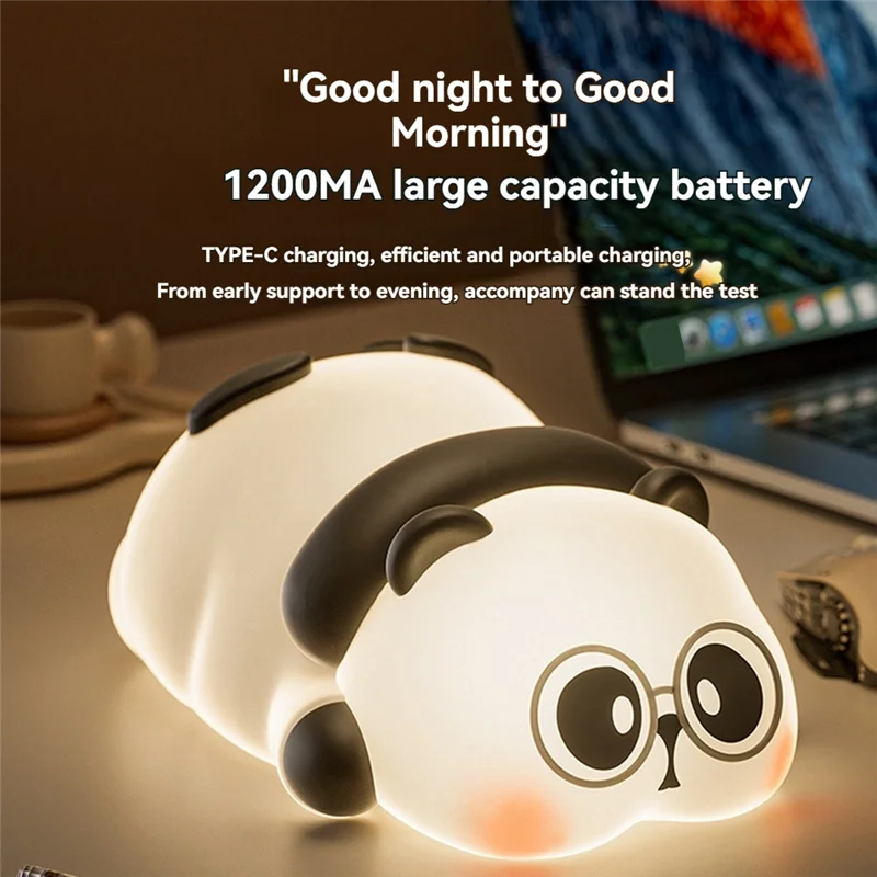 Panda Silicone Night Light Children's Bedroom Sleep Eye Protection Lamp Panda Lamp To Accompany You To Sleep At Night-AT30
Panda Silicone Night Light Children's Bedroom Sleep Eye Protection Lamp Panda Lamp To Accompany You To Sleep At Night-AT30