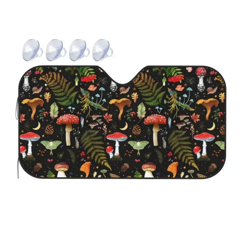 Dark Wild Forest Mushrooms Moth Car Windshield Sun Shade Visor for UV Rays and Sun Heat Protection Foldable Sunshield 55x30 Inch
Dark Wild Forest Mushrooms Moth Car Windshield Sun Shade Visor for UV Rays and Sun Heat Protection Foldable Sunshield 55x30 Inch