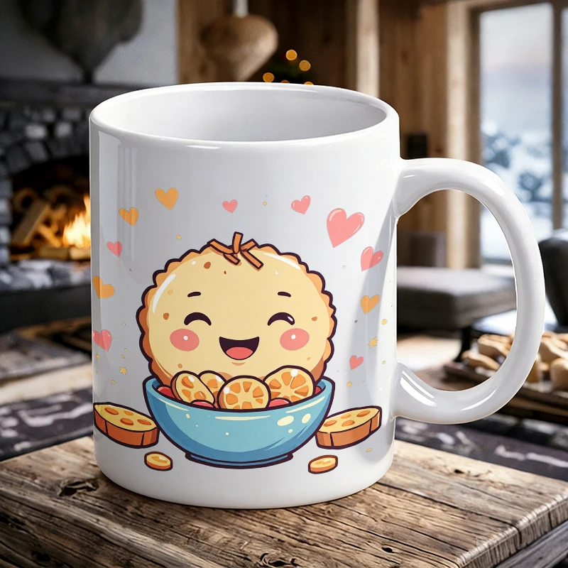 Cute Smiling Pie & Cookie Ceramic Mug Kawaii Food Coffee Cup, Milk Cup, Office Tea Cup, Drinking Cup, Gift for Friends
Cute Smiling Pie & Cookie Ceramic Mug Kawaii Food Coffee Cup, Milk Cup, Office Tea Cup, Drinking Cup, Gift for Friends