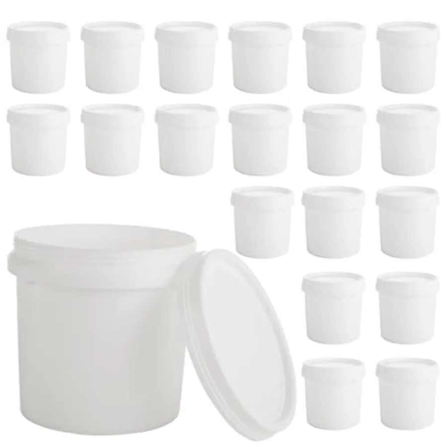 20 Pack Paint Buckets for Painting Empty Paint Cans Quart Plastic Paint Containers with Lids 2 Pint Plastic Paint Can 1/4 Gallo
20 Pack Paint Buckets for Painting Empty Paint Cans Quart Plastic Paint Containers with Lids 2 Pint Plastic Paint Can 1/4 Gallo
