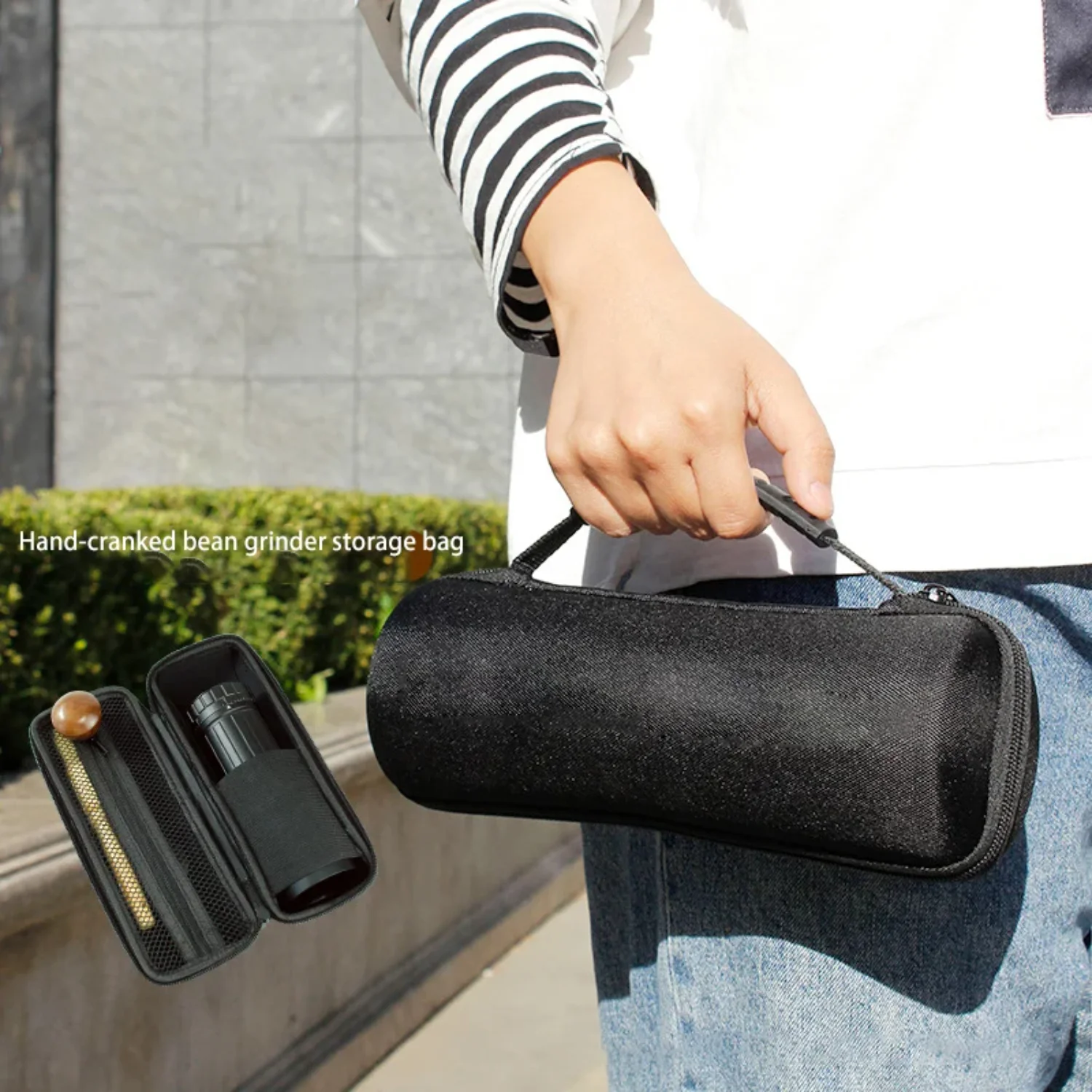 Hand-cranked Bean Grinder Bag Portable Case Coffee Grinder Protective Case Portable Bag Take-away Bag Coffee Appliance
Hand-cranked Bean Grinder Bag Portable Case Coffee Grinder Protective Case Portable Bag Take-away Bag Coffee Appliance